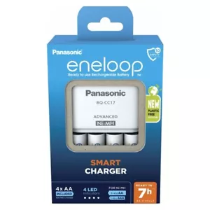 Panasonic Eneloop Advanced Charger + 4 AA Rechargeable batteries 2000mAh BQ-CC17 - Picture 1 of 4