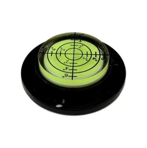 Spirit Level 50mm x 10mm Bubble Black Angle Clear Mini Round Leveller Bullseye - Picture 1 of 3
