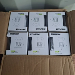 Pack of 6 Sylvania start eco spot, aluminium 740 LM/830/IP44/WHT - Picture 1 of 5