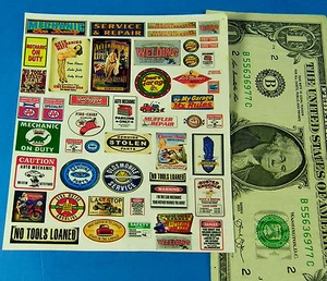 HO 1:87 Railroad Train Waterslide CLEAR DECALS,GARAGE SHOP BUILDING GAS OIL SIGN - Picture 1 of 1