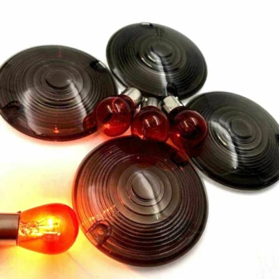 Turn Signal Lens For Harley Davidson Electra Glides Road King Smoke ABS Plastic - Image 1 of 4