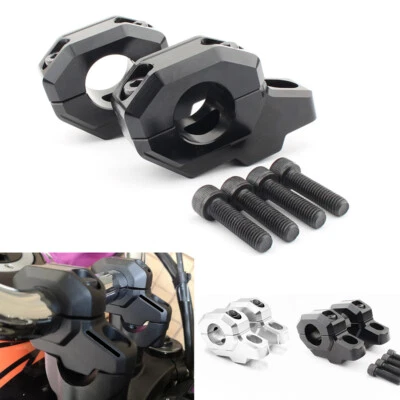 Silver Handlebar Riser Bar Mount Handle Clamp for Kawasaki Z900C Z900RS 2017-24 Foto 1 de 4