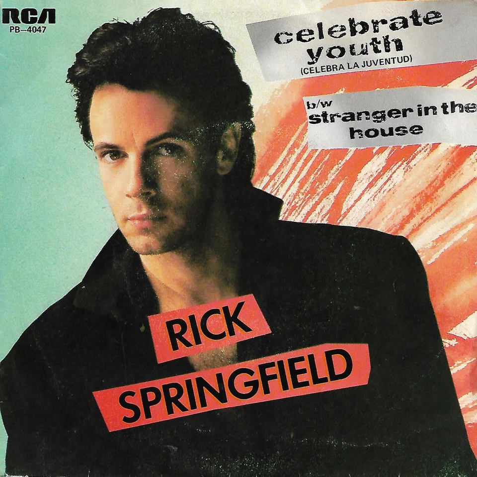 RICK SPRINGFIELD 7"PS Spain 1985 Celebrate youth - Image 1 of 1