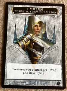 Magic The Gathering MTG - Elspeth, Sun’s Champion EMBLEM - Theros [ Mint ] - Picture 1 of 1