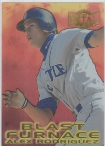 ALEX RODRIGUEZ 1997 Fleer Metal BLAST FURNANCE INSERT Baseball Card RARE AROD! - Picture 1 of 2