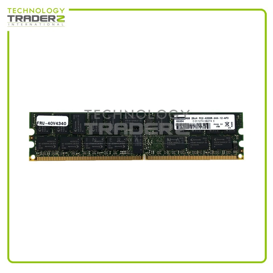 LOT OF 2 40V4340 IBM 4GB PC2-4200 DDR2-533MHz ECC Dual Rank Memory Module - Image 1 of 1