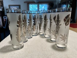 Juego de 8 gafas enfriadoras altas de follaje plateado Libbey de 13 oz de colección Tom Collins - Imagen 1 de 16