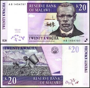 Malawi 20 Kwacha, 1997, P-38a, UNC - Picture 1 of 1
