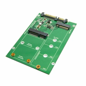 Jimier Combo Mini PCI- E 2 Lane M.2 NGFF B/M-key mSATA SSD to SATA Adapter SATA - Picture 1 of 7