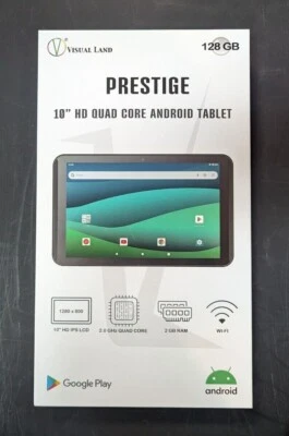 Visual Land Prestige 10-inch 128 GB Android Tablet (2023 Model) - Image 1 of 3