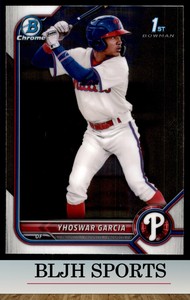 2022 Bowman #BCP-90 Yhoswar Garcia FBC Philadelphia Phillies RC