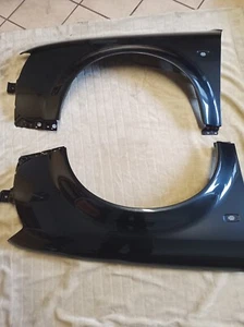 2 Alu Kotflügel für Audi A6 C5 RS6 8 Zyl. schwarz LZ9W neuer Lack - Bild 1 von 3