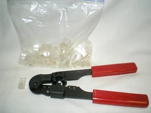 UTENSILE CRIMPATRICE RJ-45 E 40 SPINE MODULARI EA 8P - Foto 1 di 7