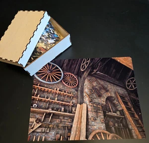 Old world Wheel Wright shop jigsaw puzzle carpentry tools - Picture 1 of 1