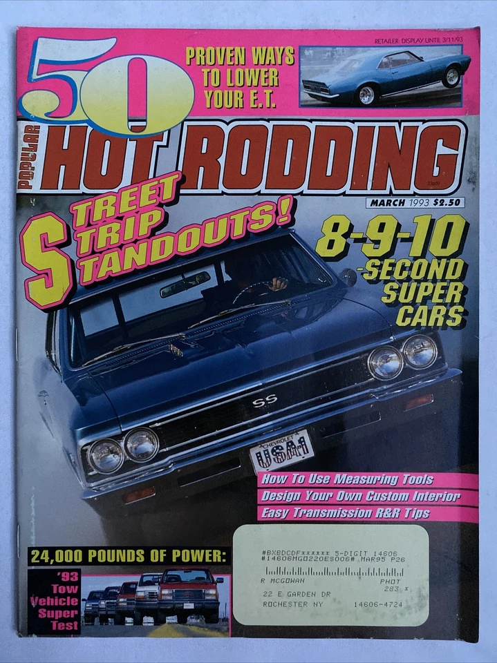 1993 March Popular Hot Rodding Magazine 1961 Chevy Pro Mad Flyer (CP178) - Image 1 of 3
