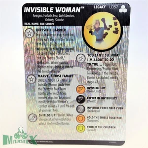 Juego de Fundamentos Heroclix Fantastic Four: Future Mujer Invisible #L057 tarjeta de legado - Imagen 1 de 1