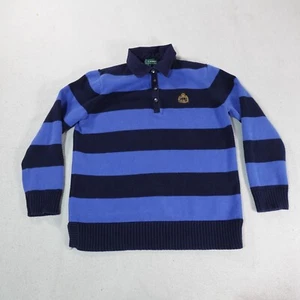 Ralph Lauren Polo Shirt Womens Medium Blue Striped Rugby Golf Old Money Preppy - Picture 1 of 18