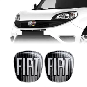 Adesivo Fiat Professional 3D Ricambio Logo Nero Anteriore + Posteriore per Doblò - Foto 1 di 3