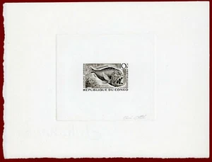Congo 1961 #101, Artist Signed Die Proof, Deep-Sea Fish - Picture 1 of 1