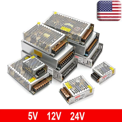 Switch Power Supply Transformer AC to DC 12V 5V 24V Adapter for LED Strip Light - Image 1 of 4