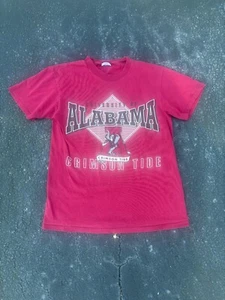 VINTAGE Alabama Crimson Tide Shirt Adult Medium Red Football Big Logo USA Made - Picture 1 of 7