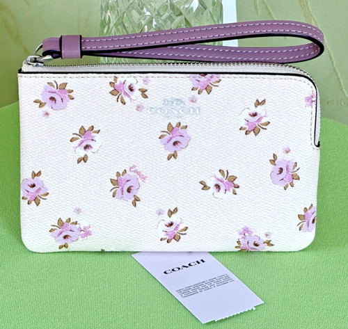 BRACCIALE COACH ANGOLO ZIP CON STAMPA FLOREALE:NUOVO CON ETICHETTE FLOREALE CAL72