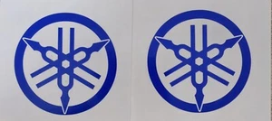 2 x Yamaha Tank Verkleidung Aufkleber Sticker 60mm Oracal 651 blau glänzend YZF R6 R1 RD - Bild 1 von 2