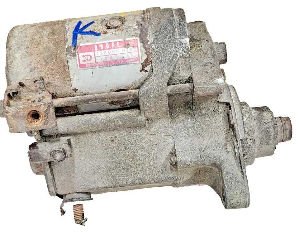1984–1990 Honda Civic Engine Starter Motor Denso 9 Splines OEM 128000-0280 - Image 1 of 4