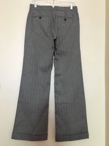 CLASSIC FIT Gray Pink Pin Stripe CUFFED WIDE LEG TROUSERS by GAP Flare Pants 6 - Bild 1 von 7