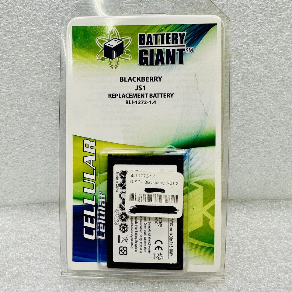 Battery for BlackBerry Standard JS1, BLI-1272-1.4, 3.7V 1400mAh LI-ION BATTERY - Image 1 of 3