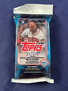 2024 Topps Series 1 Baseball Value/Fat/Cello Pack 36 Cards Poss Auto Or Relic - Picture 1 of 2