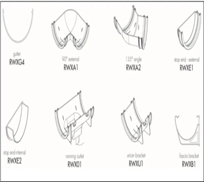Marshall Tufflex UPVC Universal XL Deep Flow Gutter Fittings - Image 1 of 2