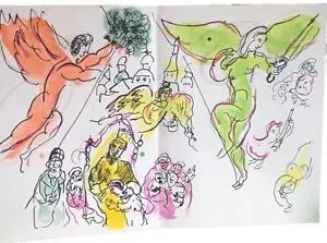 Marc Chagall,Sketch For Moussogorsky And Mozart, Lithograph,1965,Mourlot Freres - Bild 1 von 11