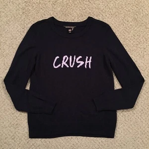 Victoria Secret Sweater Womens Medium Blue Long Sleeve Crew Neck - Picture 1 of 12
