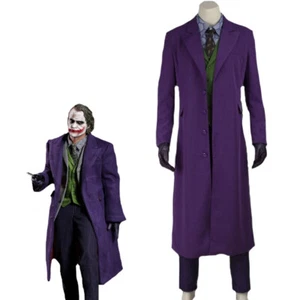 Costume Joker Batman cosplay viola abito completo film professionale per adulti - Picture 1 of 9