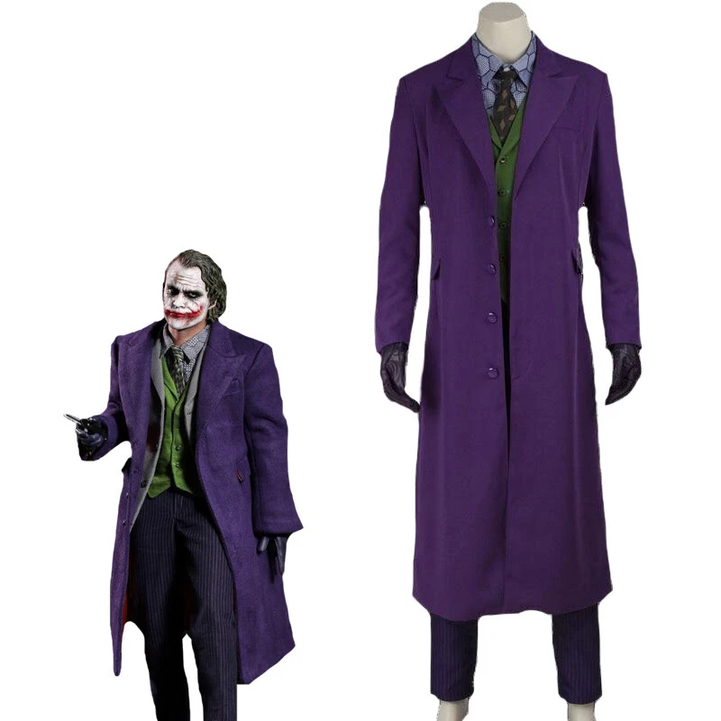 Costume Joker Batman cosplay viola abito completo film professionale per adulti - Imagen 1 de 4