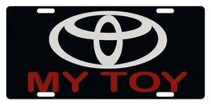 TOYOTA  LICENSE PLATE CAR MY TOY EMBLEM  - Picture 1 of 2