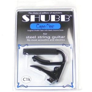 Shubb C1k Noir Black Chrome Capo for 6-string Guitar, NEW ROLLER DESIGN - Picture 1 of 3