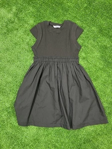 Mayoral Dress Girls 12 Gray Ribbed Knit Bodice Elastic Waist Cap Sleeve Skater - Picture 1 of 7