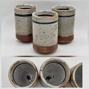 Master Potter HEIDI KIPPENBERG Studio Stoneware Tumblers Glasses Set Of 3 SIGNED - Bild 1 von 11