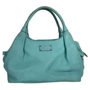 Kate Spade Schultertasche türkis aquamarin Leder Stevie Berkshire Road lässig - Bild 1 von 16
