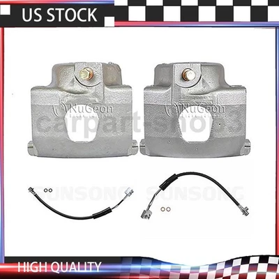 4x Pinzas de freno delanteras para automóvil con línea de manguera de freno para Ford Bronco Ford F-150 Foto 1 de 4