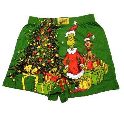 Shorts boxer masculino Dr. Seuss THE GRINCH & MAX verde Natal tamanho M - NOVO - Imagem 1 de 3