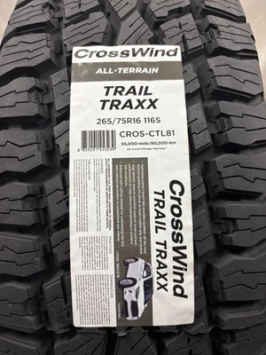 2 (Two) New Crosswind Trail Traxx- 265/75R16 Tires 2657516 265 75 16 Foto 1 de 3
