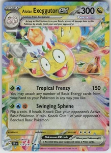 Pokemon Alolan Exeggutor ex - 133/191 SV08: Surging Sparks Double Rare NM - Picture 1 of 2