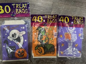 3 verschiedene Packungen Vintage 1981 Halloween Papier Trick or Treat Beutel 110 insgesamt - Bild 1 von 7