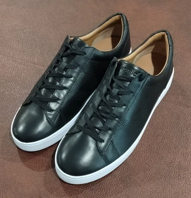 Tênis Vionic Honey Feminino 12 Couro Preto com Cadarço Masculino 10.5 Palmilha Ortopédica - Imagem 1 de 4