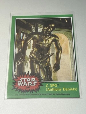 1977 Topps Star Wars Vintage #207 C-3PO Golden Rod Error RARE - Image 1 of 2