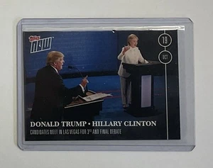 2016 Topps Now ELECTION #16-12 Donald Trump Hillary Clinton Debate - Picture 1 of 2