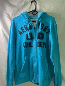 Aeropostale Blue Full Zip Sweater - Picture 1 of 3